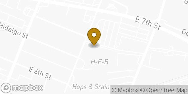 Map showing the location of H-E-B in Austin, TX 78702