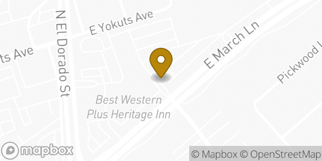 Map showing the location of Avis Car Rental in Stockton, CA 95207