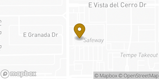Map showing the location of Staples in Tempe, AZ 85282