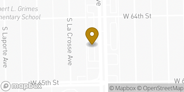 Map showing the location of McDonald's in Chicago, IL 60638