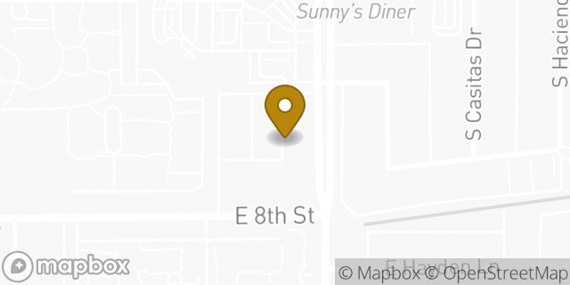 Map showing the location of CubeSmart Self Storage in Tempe, AZ 85281