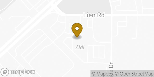 Map showing the location of Aldi in Madison, WI 53704