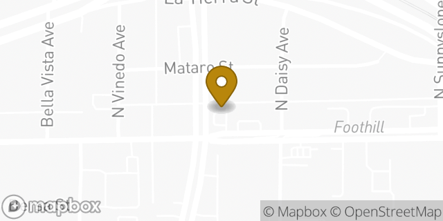 Map showing the location of Starbucks in Pasadena, CA 91107