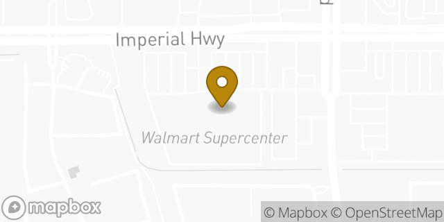 Map showing the location of Walmart in La Habra, CA