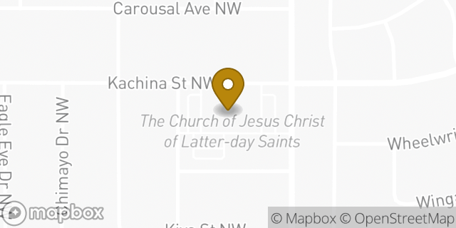 Map showing the location of The Church of Jesus Christ of Latter-day Saints in Albuquerque, NM 87120