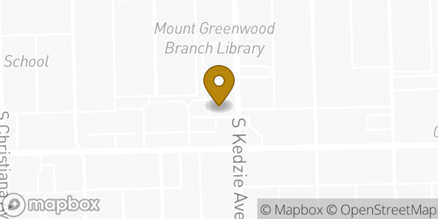 Map showing the location of Dunkin' in Chicago, IL 60655