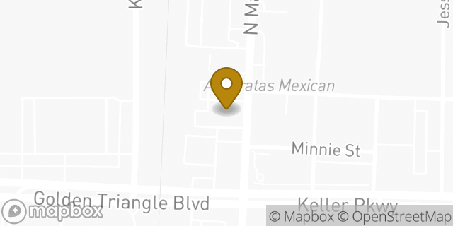 Map showing the location of AutoZone in Keller, TX 76248