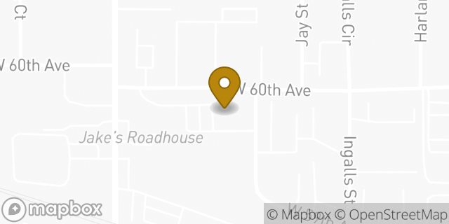 Map showing the location of American Legion Post 161 in Arvada, CO 80003