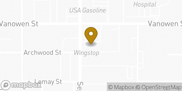 Map showing the location of Subway in Van Nuys, CA 91411