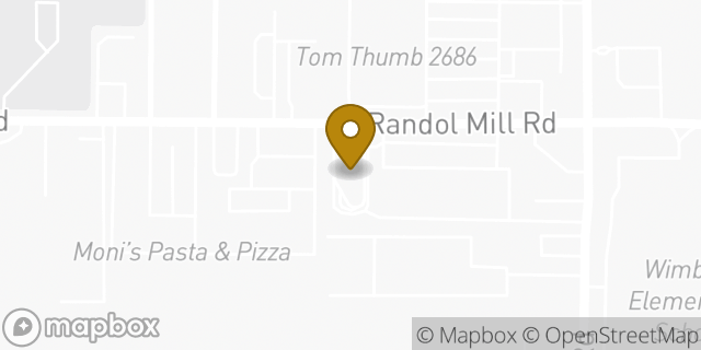 Map showing the location of McDonald's in Arlington, TX 76012