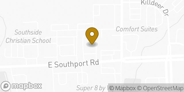 Map showing the location of McDonald's in Indianapolis, IN 46237