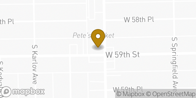 Map showing the location of Walgreens in Chicago, IL 60629