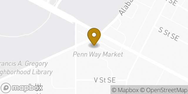 Map showing the location of Papa Johns in Washington, DC 20020