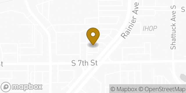 Map showing the location of Starbucks in Renton, WA 98057