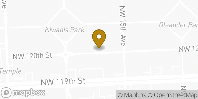 Map showing the location of Claudia's Flowers in North Miami, FL 33167