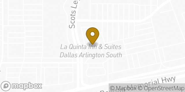Map showing the location of La Quinta Inn and Suites by Wyndham Dallas Arlington South in Arlington, TX 76015