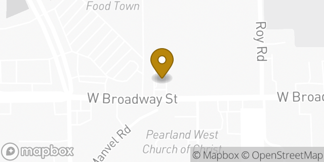 Map showing the location of Sonic Drive In in Pearland, TX 77581
