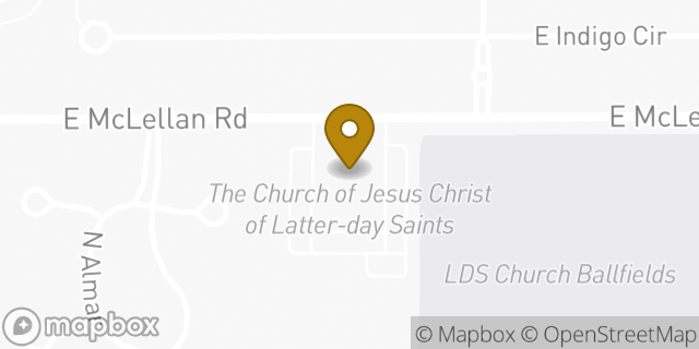 Map showing the location of The Church of Jesus Christ of Latter-day Saints in Mesa, AZ 85213