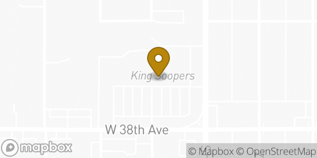 Map showing the location of Starbucks in Wheat Ridge, CO 80212