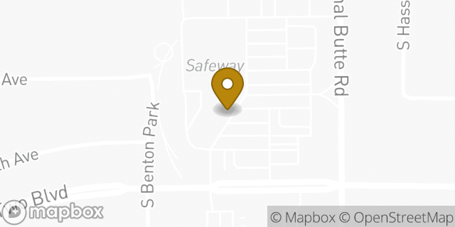 Map showing the location of Pearle Vision in Mesa, AZ 85212