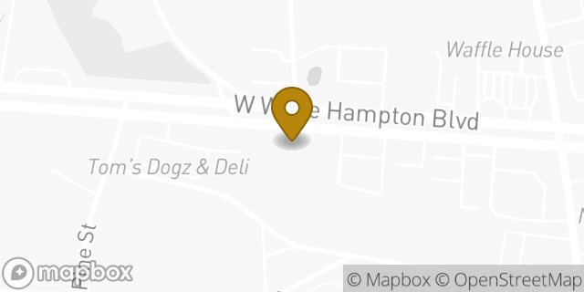 Map showing the location of Subway in Greer, SC 29650