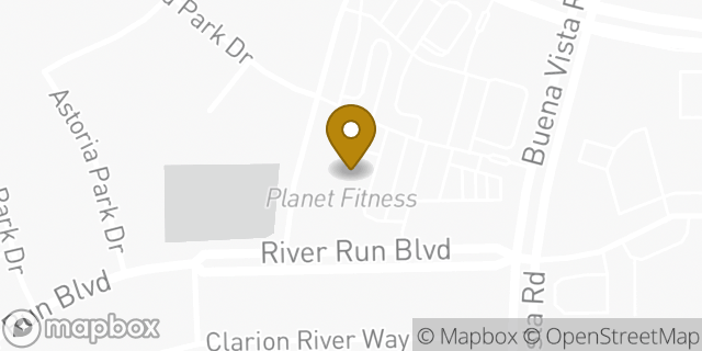Map showing the location of Planet Fitness in Bakersfield, CA 93311