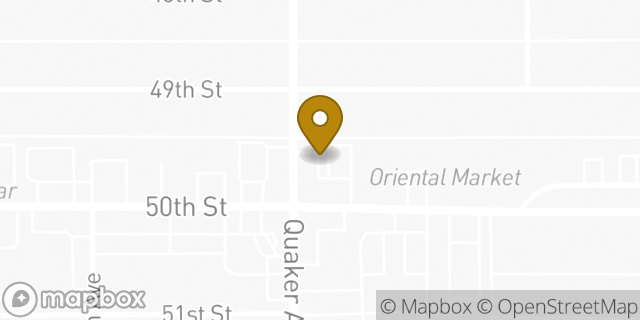 Map showing the location of Dunkin' in Lubbock, TX 79413