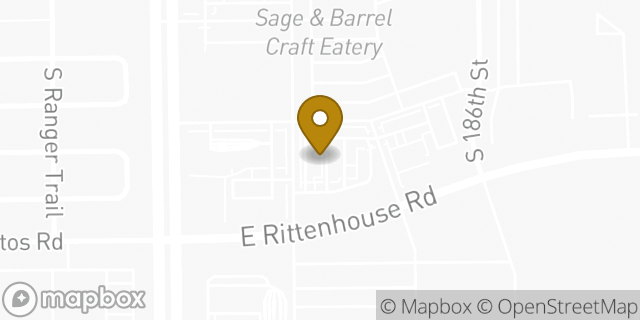 Map showing the location of Dunkin' in Queen Creek, AZ 85142