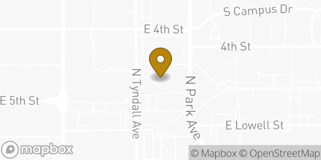 Map showing the location of Starbucks Coffee Company in Tucson, AZ 85719