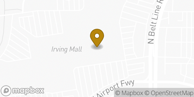 Map showing the location of Kids Foot Locker in Irving, TX 75062