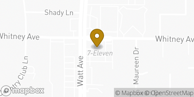Map showing the location of 7-Eleven in Sacramento, CA 95821