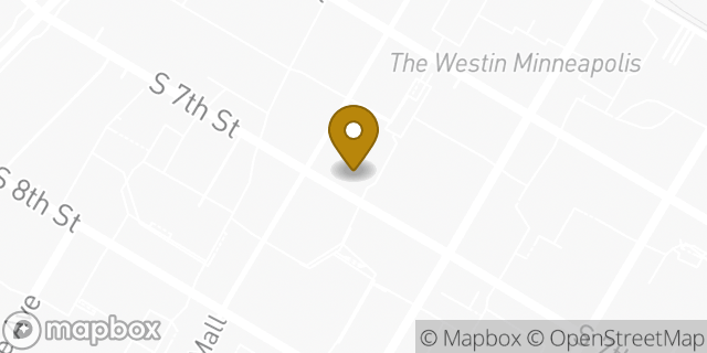 Map showing the location of FedEx in Minneapolis, MN 55402