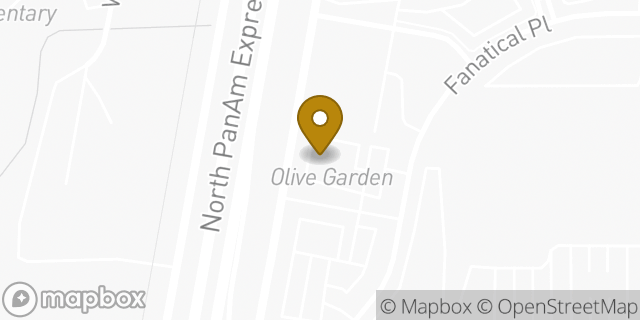 Map showing the location of Olive Garden in Windcrest, TX 78218