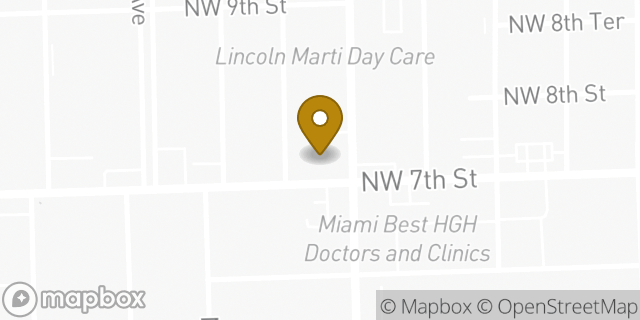 Map showing the location of Jenny's Your Friendly Pharmacy in Miami, FL 33125