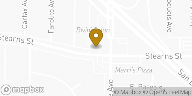 Map showing the location of Starbucks in Long Beach, CA 90815