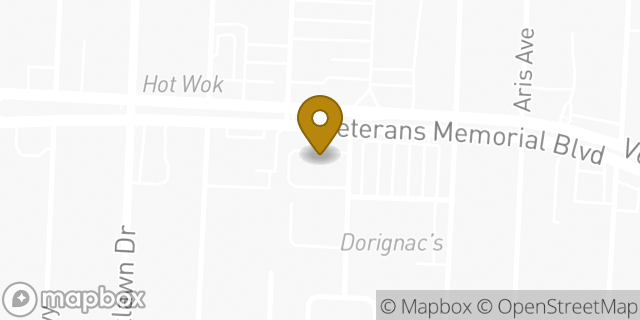 Map showing the location of Starbucks in Metairie, LA 70005