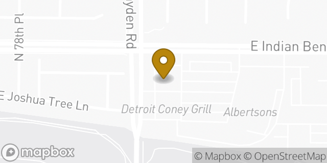 Map showing the location of Subway in Scottsdale, AZ 85250