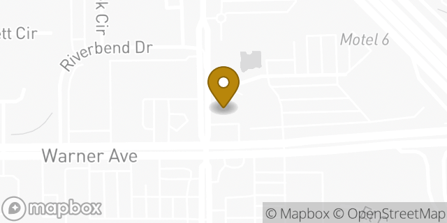 Map showing the location of Starbucks in Fountain Valley, CA 92708