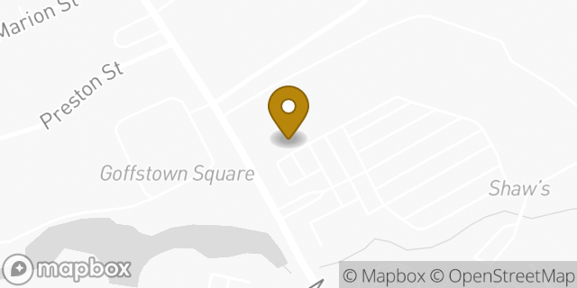 Map showing the location of Subway in Goffstown, NH 03045