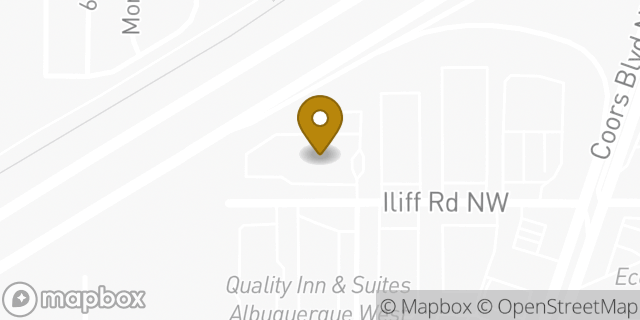 Map showing the location of La Quinta Inn & Suites Albuquerque West in Albuquerque, NM 87121