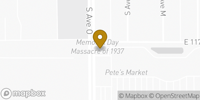 Map showing the location of Dunkin' in Chicago, IL 60617