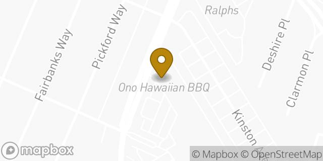 Map showing the location of Subway in Culver City, CA 90230