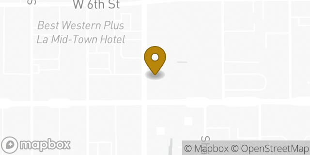 Map showing the location of The UPS Store in Los Angeles, CA 90010