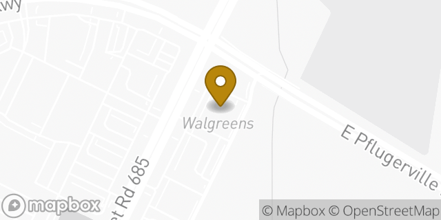 Map showing the location of ATM Walgreens in Pflugerville, TX