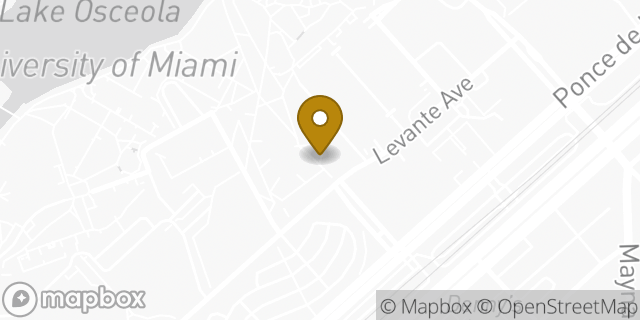 Map showing the location of The UPS Store in Coral Gables, FL 33146