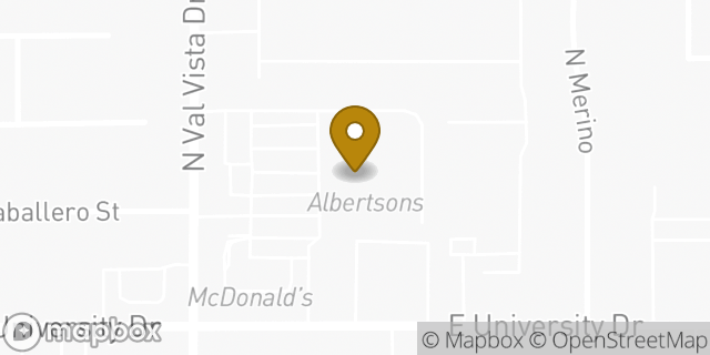 Map showing the location of Coinme in Mesa, AZ 85213