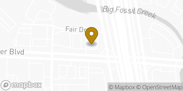 Map showing the location of McDonald's in Fort Worth, TX 76131