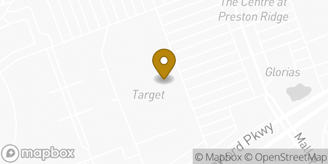 Map showing the location of Target Optical in Frisco, TX 75034