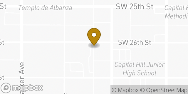 Map showing the location of Bank Of America in Oklahoma City, OK 73109