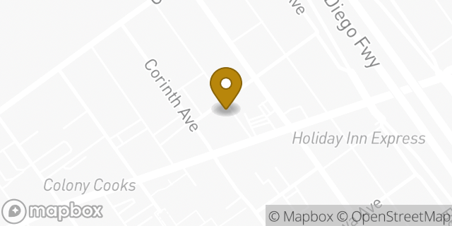 Map showing the location of Enterprise Rent-A-Car in Los Angeles, CA 90025